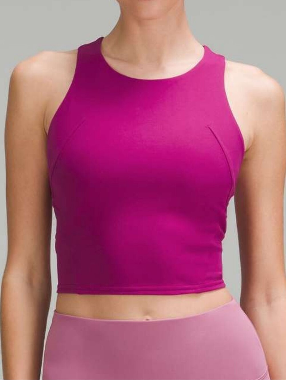 Lululemon Magenta Wunder Train Racerback Cropped Tank Top 4